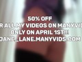 HUGE FOOLS DAY SALE ON MY MANY VIDS! 50% OFF FOR ALL VIDEOS!!