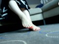 Amazing bare feet of a naughty girl! (foot teasing, barefoot tease, sexy feet, sexy soles and toes)