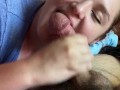 Blowjob from the neighborhood hot wife