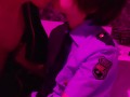 素人ハメ撮り　婦人警官に目隠ししてエロい事したい　フェラ　クンニ　中出し