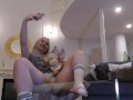 Sexy and Horny Super Tight Pussy Blonde College Girl in Porn Casting Role Play for a Gamer Girl Nerdy Slut plays a Game