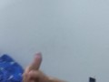 Selfie fast masturbation dedicated to a girl and huge cumshot gift
