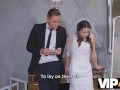 VIP4K. Bride doesn't want to pass with her life and seduces him to fuck