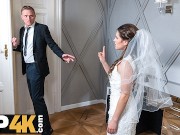 VIP4K. Bride doesn't want to pass with her life and seduces him to fuck