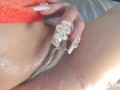 Close Up Clit and Pussy Rubbing till Playing with Sticky Cum