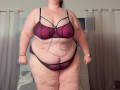 Jiggling SSBBW Working Out in Lingerie