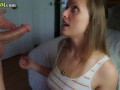 CFNM amateur GF deepthroats till cumshot