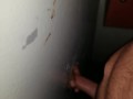 Wife sucks me at glory hole