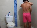 The argument and fight with my ex-boyfriend ends in a delicious fuck in the bathroom