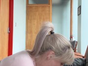 Office slut sucks bosses cock