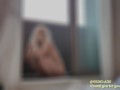 ベランダで開放的なセックスするギャル