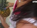 Sexy Brunette Evelin Suarez Sucks Off Massive Cock and Rides It Good - LATINA MILF