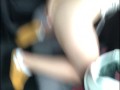 I'm doggy style touching my ass and pussy in the Uber