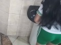 Schoolgirl fucking in the bathroom