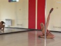 Average body but flexible teen Nikolet