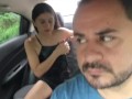 beautiful dancer changes in the back seat of the uber