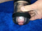 Dick Flash Towel Drop Then A Fleshlight Fuck Cumming All Over The Towel