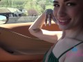 BTS on a date with amateur babe Delilah Day rubbing cock and playing before heading home