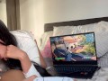 My hot stepsister doesn't let me play quietly and makes me cum| FORTNITE