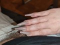 Long Nails Goddess gives Sensual Handjob with Glans Massage for Small Cock *Twitching Cumblast*