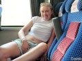 Risky! Girl Cums on Public Bus with Vibrator