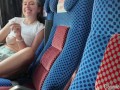 Risky! Girl Cums on Public Bus with Vibrator