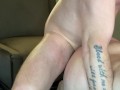 Amelia sucks daddies dick like a whore and rides him hard