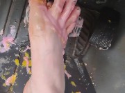 Pedal pumping on soft creamy cupcake icing on my trucks break pedal