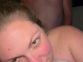 Chubby Wife plays with BIG toys & BWC with SQUIRTING, Face and Mouth Shot- short