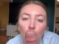 sensual blowjob and swallow