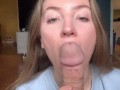 sensual blowjob and swallow