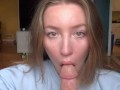 sensual blowjob and swallow