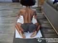 Fit Ebony Babe Gives Herself an Intense Orgasm After Workout session