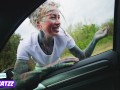 Rough Anal Fuck and A Cumshot for Hot Car Wash with Tattooed Woman - Naughty Outdoors Adventure