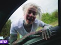 Rough Anal Fuck and A Cumshot for Hot Car Wash with Tattooed Woman - Naughty Outdoors Adventure