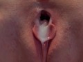 18 year old pushes out massive creampie and makes pussy fart after 1st threesome