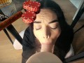 POV Cute girl gives you blow job under the table after loosing poker