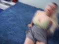 Busty stepmilf forbids stepson to jerk off and wants his cum