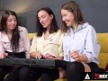 Wild Lesbian Threesome With Three Cuties