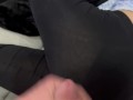 he cums on my leggings while i look at my phone