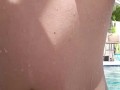 Poolside strip leads to sexy fun
