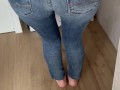 he joins me in the laundry room and cums on my jeans ass