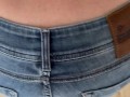 he joins me in the laundry room and cums on my jeans ass