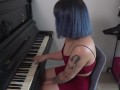 SUBMISSIVE GIRL GOT A FREE PIANO LESSON