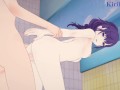 Mafuyu Asahina and I have intense sex in a public bath. - Project SEKAI Hentai