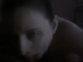 hot milf sucking a uncut cock with cum shot