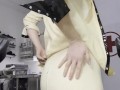Medical Mistress Teases you in Tight White Latex Outfit