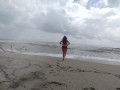 On the beach an unknown girl sucks my cock. IN PUBLIC