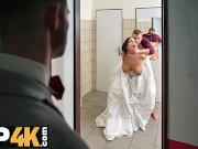 VIP4K. Groom opens the locked door and catches bride cheating on him