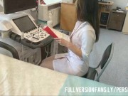 Real Hospital & Real Bubble Butt Nurse , Blowjob and Hot Sex On Hospital Couch